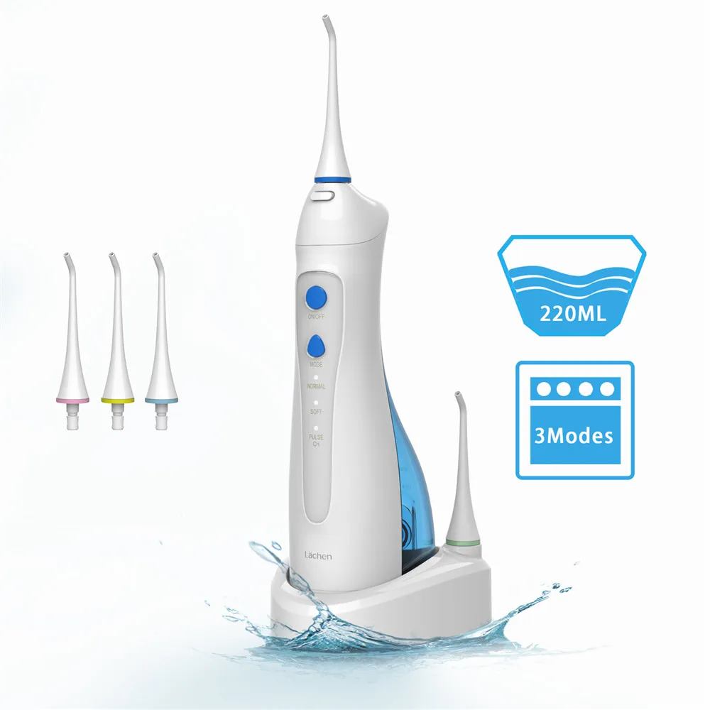 Lächen беспроводные водяной Флоссер Перезаряжаемые зубная нить щетка с 5
