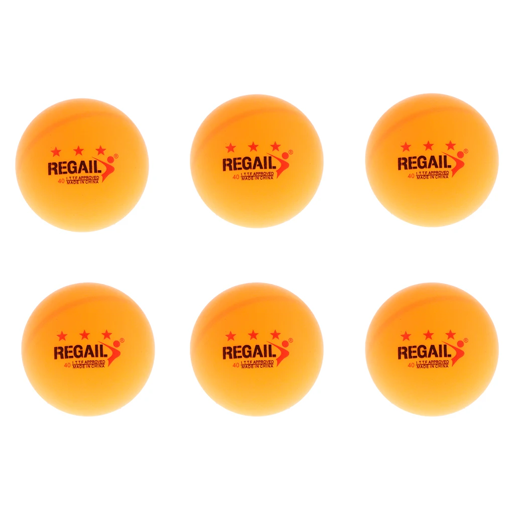 

6 Pieces 3 Star 40mm Standard Table Tennis Balls Training Tournament Play Pong Balls White Yellow