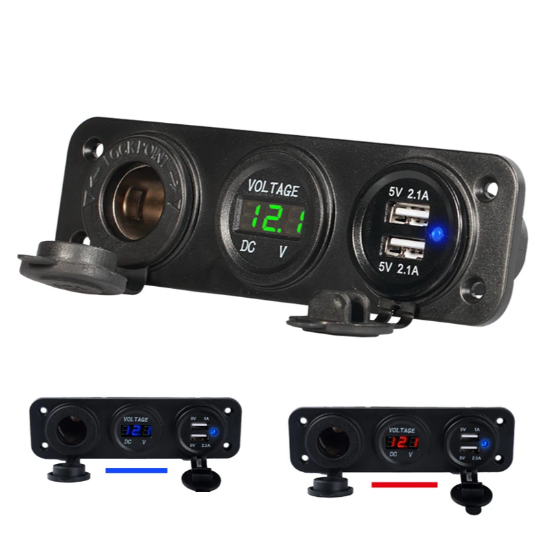 Зарядное устройство для автомобильного телефона 12 В быстрое зарядное с 2