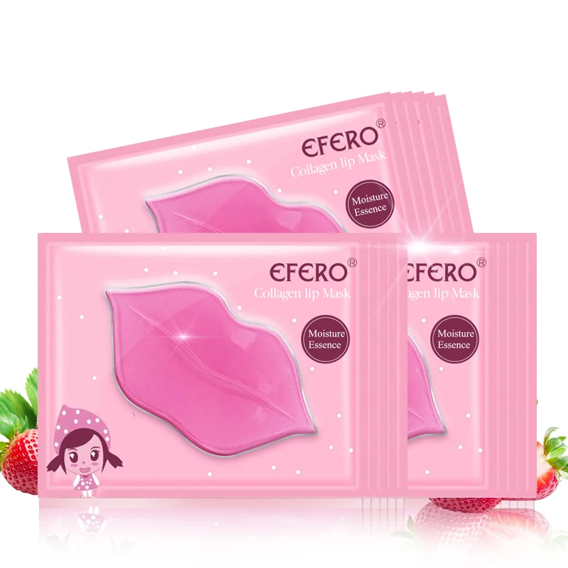 EFERO отбеливающий усилитель для губ маски для сна отшелушивающие тампоны для губ кристаллическая Коллагеновая Мембрана Уход за губами увлажняющие эссенции маски 6 шт