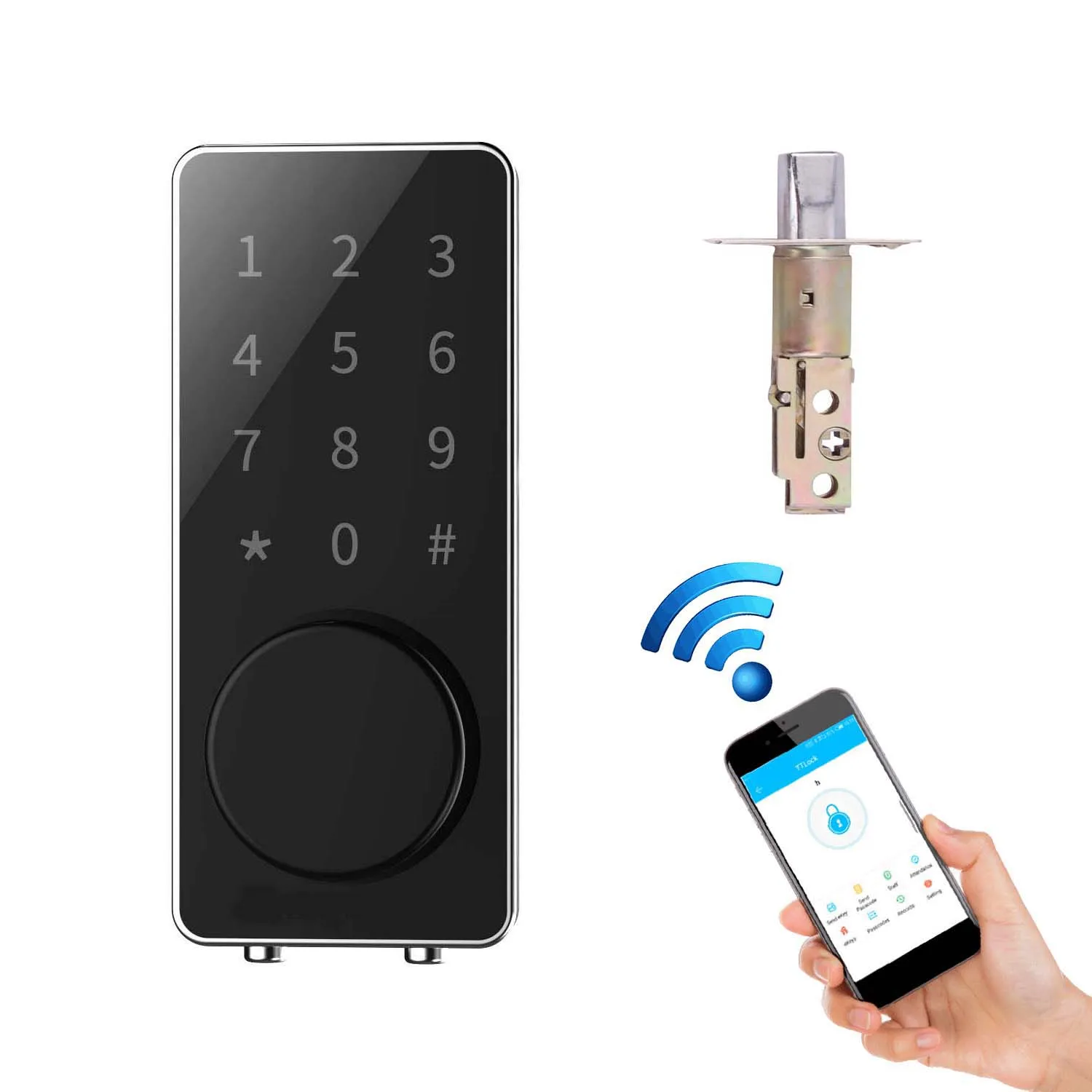 

Умный дверной замок TTLock с Bluetooth, беспроводной дверной замок с дистанционным управлением, БЕСКЛЮЧЕВОЙ вход по паролю, для умного дома