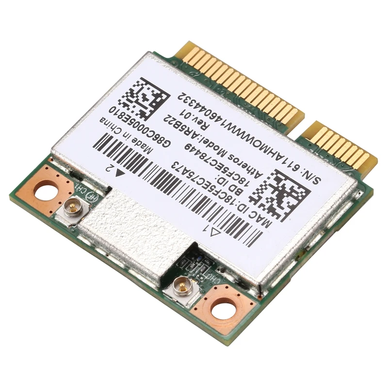 

AR5B22 2.4/5GHz Dual Band Wifi Card 802.11Ac Bluetooth 4.0 Wireless WLAN Card for Lenovo Y400 Y500 Y410P S215 U330 U430
