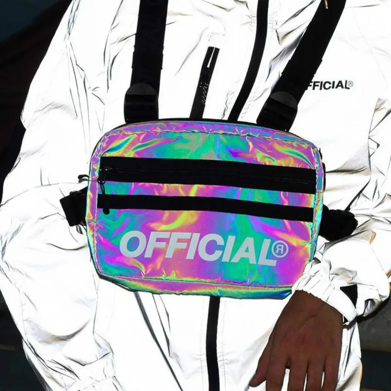 Светоотражающая нагрудная сумка в стиле хип хоп для мальчиков