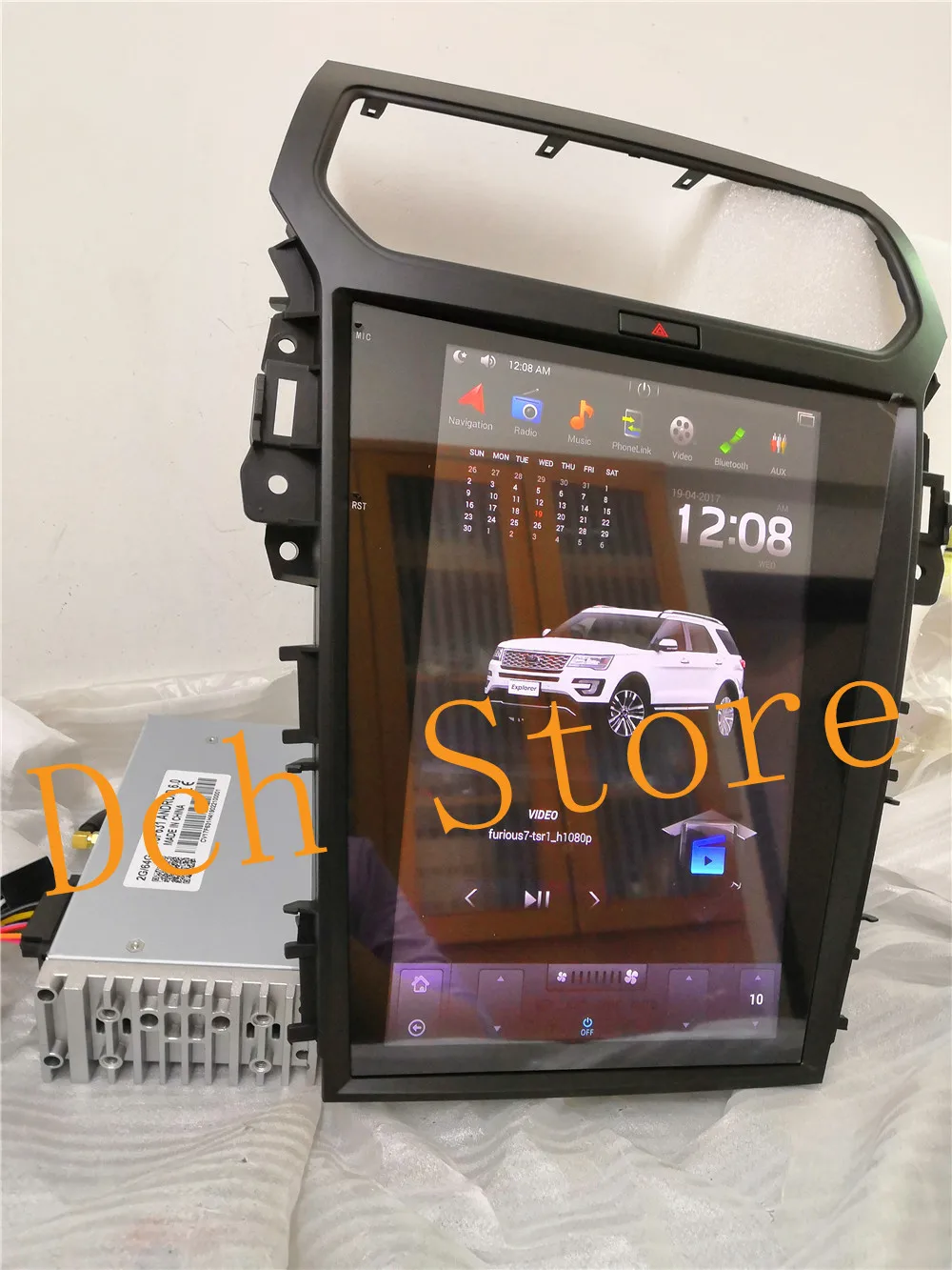 12 1 дюймов Вертикальный стиль Тесла Android 9 0 DSP автомобильный DVD-плеер GPS-навигатор