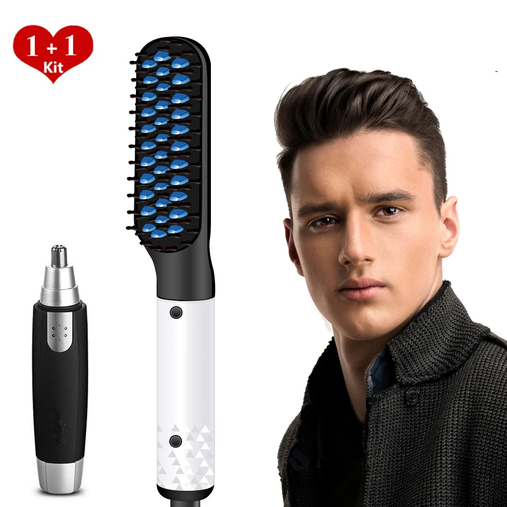 Прямая поставка выпрямитель для волос щетка бороды расческа выпрямления плоский