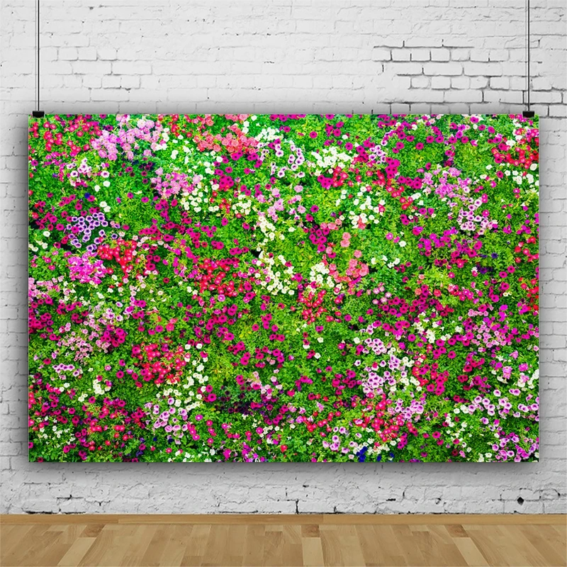 

Beauty Flower Wall Backdrop Party Photography Background Holiday Celebration Photo Booth Studio Decor
