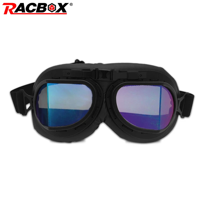 Универсальные мотоциклетные очки с черными краями разноцветные линзы
