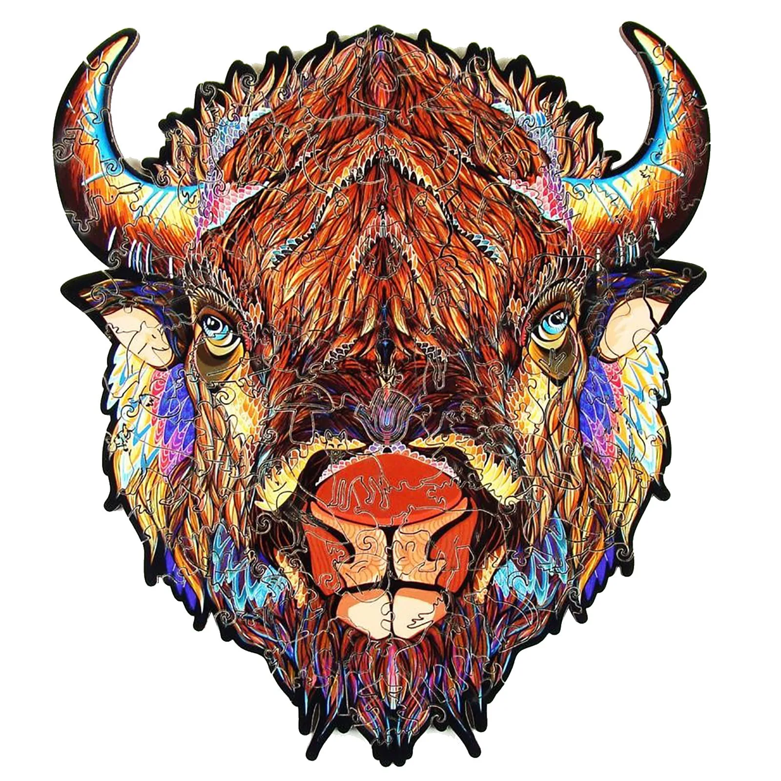 

2021 Wooden Puzzle Irregular Puzzle Unique Shape Pieces Gift for Adults and Kids Birthday Christmas Halloween Gift