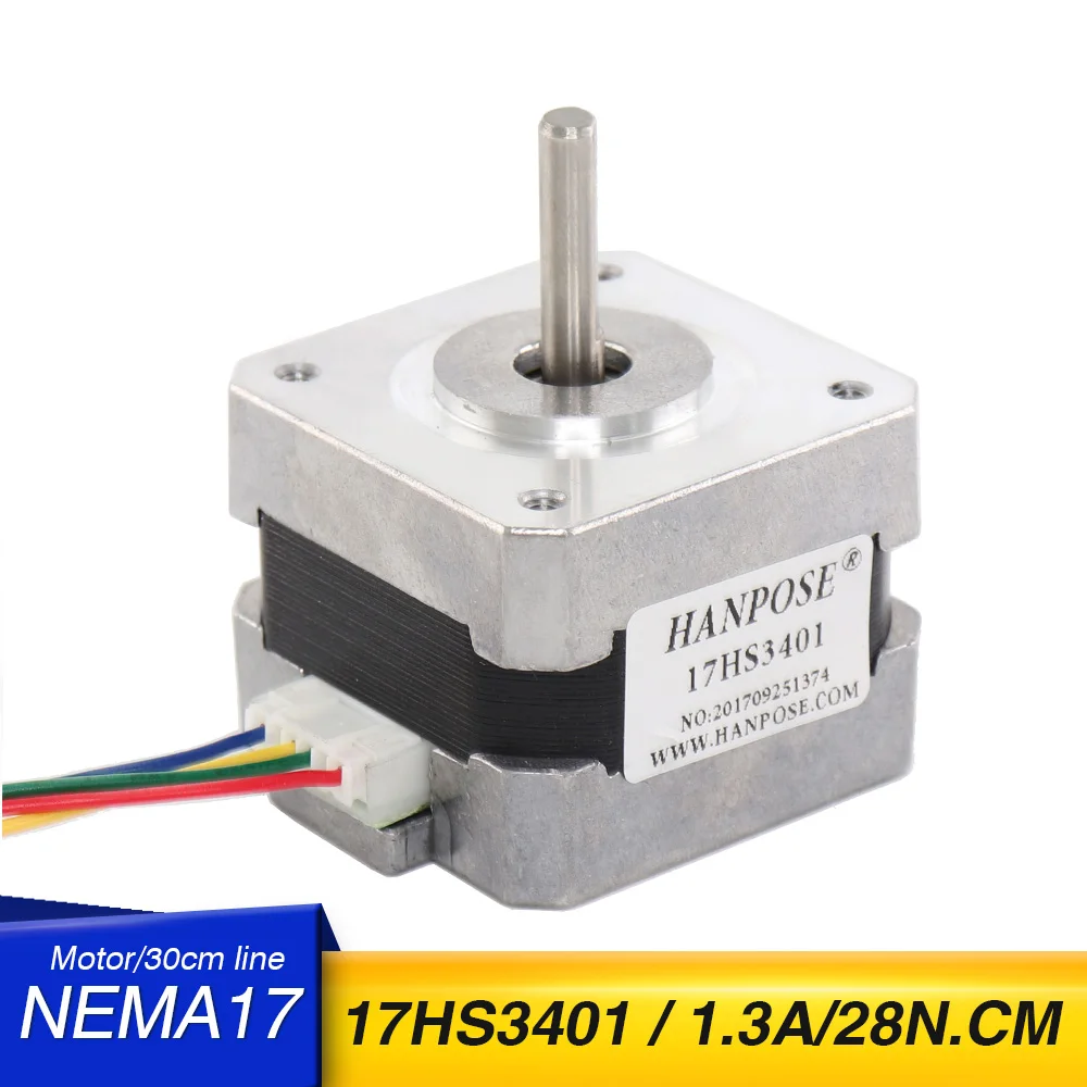 

100PCS 17HS3401 1.3A 28N.CM Nema17 Stepper Motor 42 motor 42x34 mm motor 42BYGH 4-lead CNC for 3D Medical machinery accessories