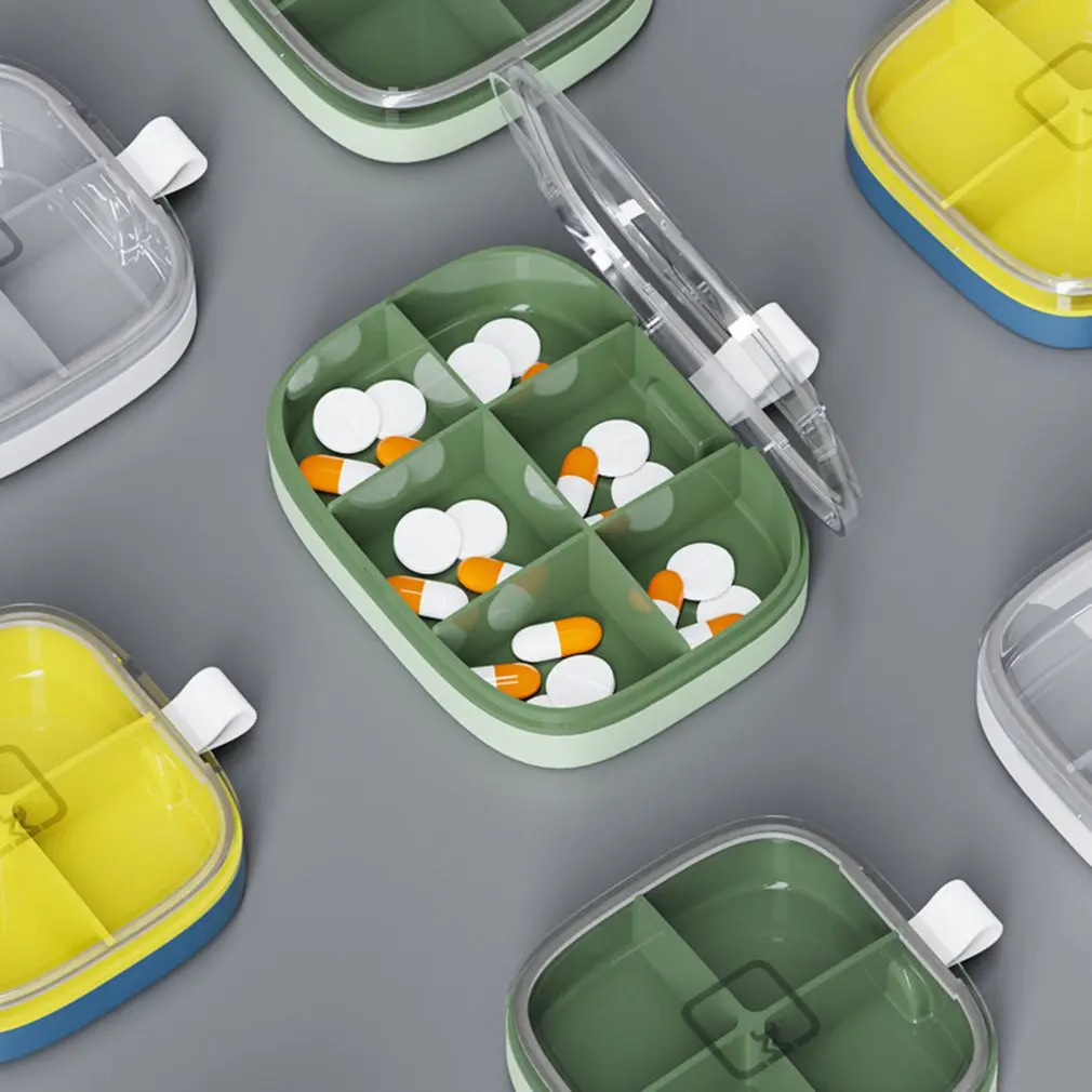 4/6 сетки медицина таблетки коробка для Планшеты 7 дней чехол Мини-дозатор