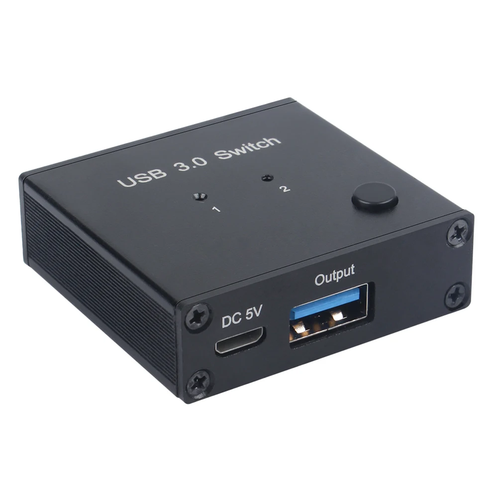 

USB 3.0 Switch Selector 2 Computers Sharing 1 USB Devices for Keyboard, Mouse, Printer, Scanner, USB Disk