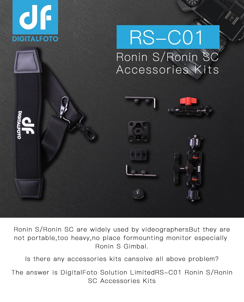 Ronin S Ronn SC аксессуары наборы с ремешком, монитор СВЕТОДИОДНЫЙ Монтажная пластина, Мини Волшебная рука
