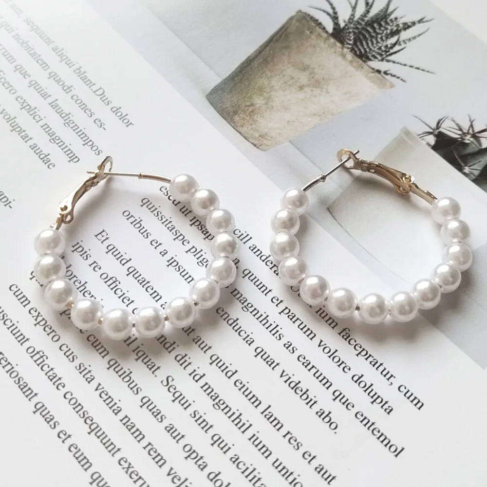 Серьги-гвоздики женские круглые с жемчугом и кисточками | Украшения аксессуары