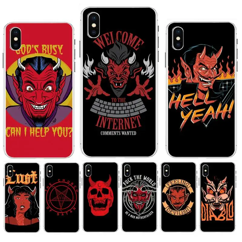 

Babaite Devil Satan Silicone Black Phone Case for iphone 13 11 pro XS MAX 8 7 6 6S Plus X 5 5S SE XR SE2020