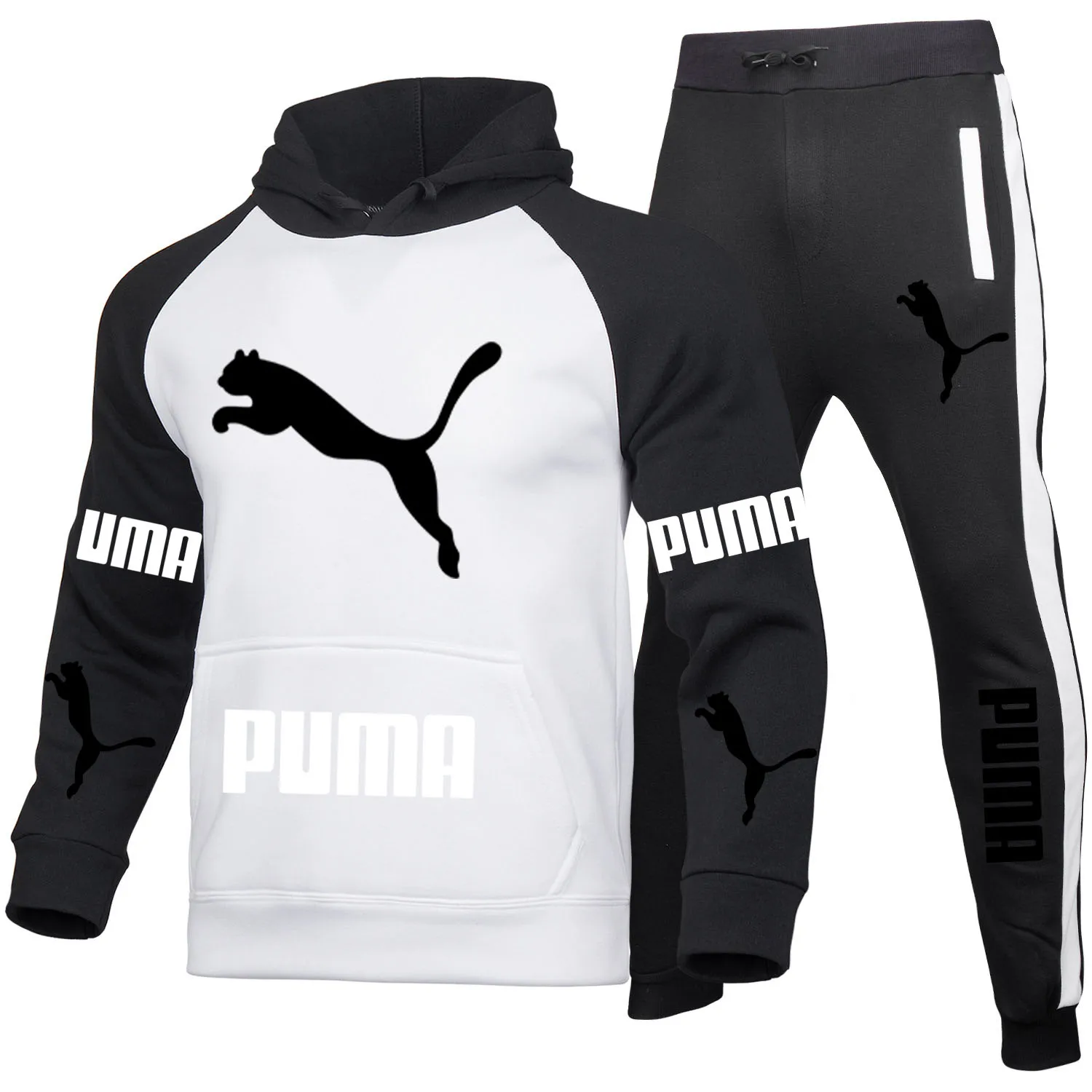 

Nuovi set da uomo autunno e inverno felpe con cappuccio pantaloni PUMA tute sportive felpe Casual tuta 2021 abbigliamento sporti