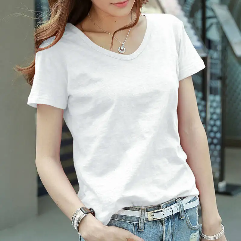 

Simple Summer High Quality Hot Selling Women's Short Sleeve Classic T-shirt