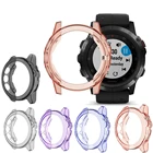 Мягкий чехол из ТПУ, рамка, стеклянная Защитная пленка для экрана для Garmin Fenix 66S6X Pro 55S5X Plus, защитный бампер для часов