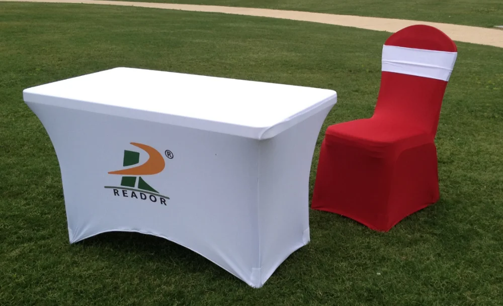 Домашний кухонный обеденный стол из лайкры черная ткань спандекса свадебные