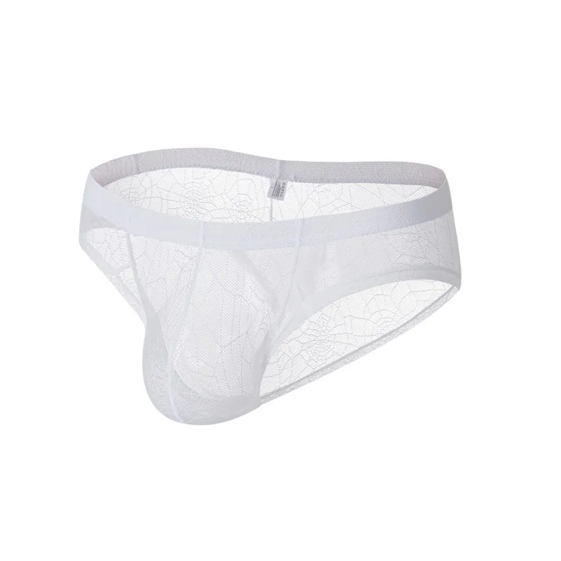 Men's Briefs Mesh Underwear Soft Breathable Brief Sexy Underwear Men's Hot Hips Up Transparent Jockstrap Low Waist Underpants