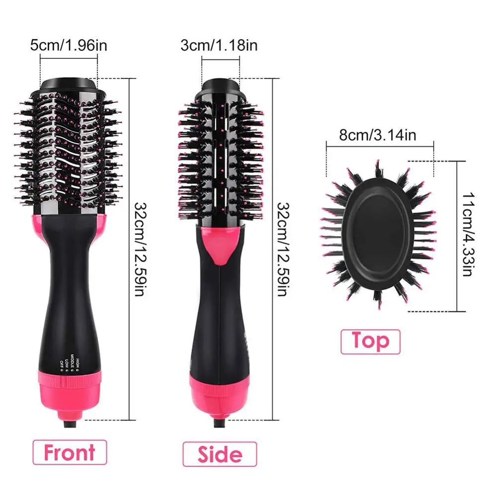 Многофункциональный 3 в 1 фен для волос вращающаяся щетка роликовая Расческа