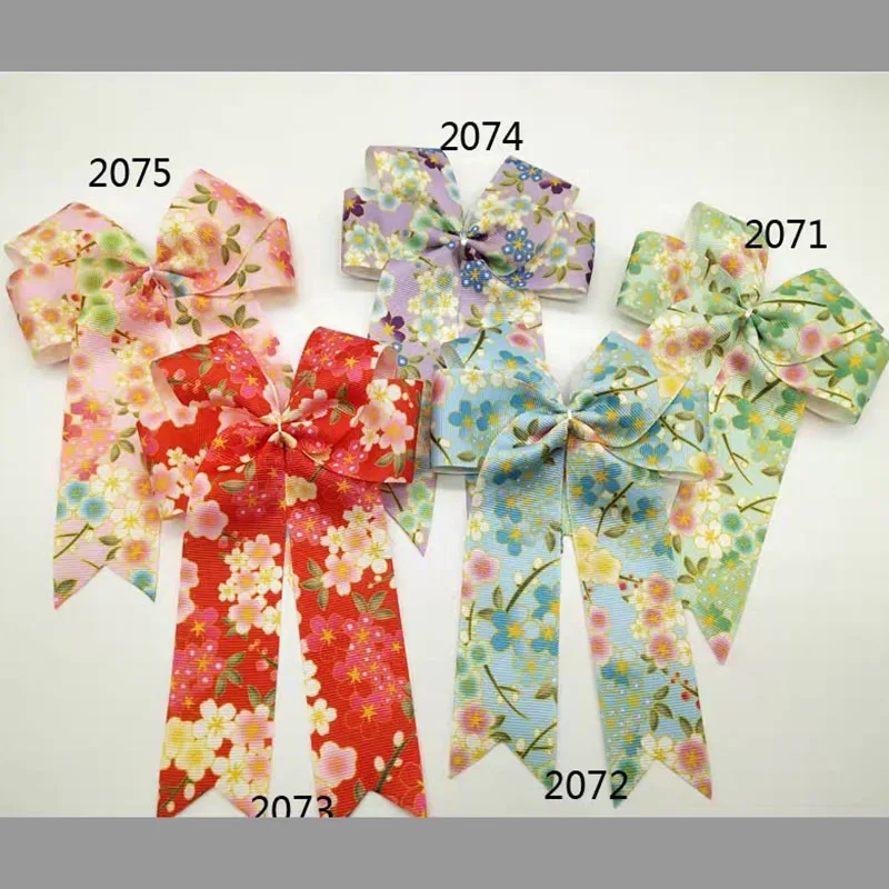Лента Grosgrain с цветочным принтом 1-1/2 дюйма односторонняя рисунком японской вишни и