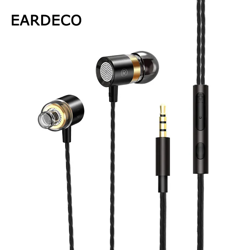 Наушники-вкладыши EARDECO для мобильных телефонов проводные басовые наушники
