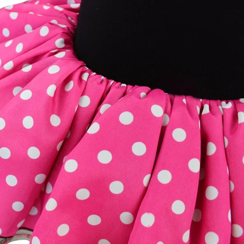 2018 летнее платье для девочек нарядное с Минни Маус маскарадный костюм + повязка