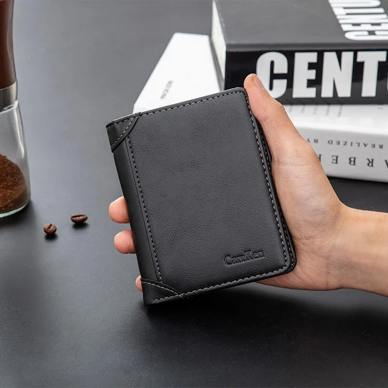 

2021New Men's Wallet Leather Multifunction Credit Card/ID Holders Inserts Coin Purses Luxury Business Foldable Wallet billetera