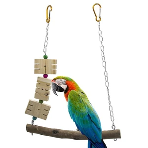 1 Pcs Creative Bird Swing Toy Pet Bird Parrot Cage Hanging Toy Parakeet Stand Perch Toys Parrot Cage Accessories Birds Supplies