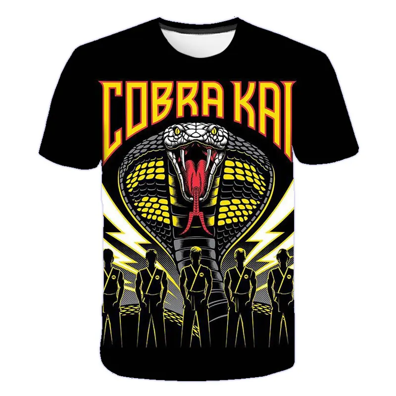 

Cobra Kai 3D Teens T-Shirt Boys 3D Fashion Cobra Short Sleeve Kids Casual Style T-Shirt 4 To 14 Y Streetwear Gift For Boys