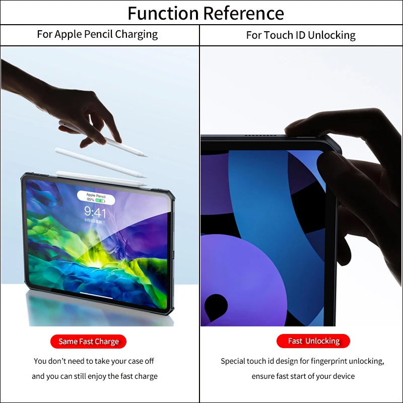 Защитный чехол XUNDD для планшета iPad Pro 11 12 9 Air4 Air3 10 2 5 дюйма Mini 4 прозрачный