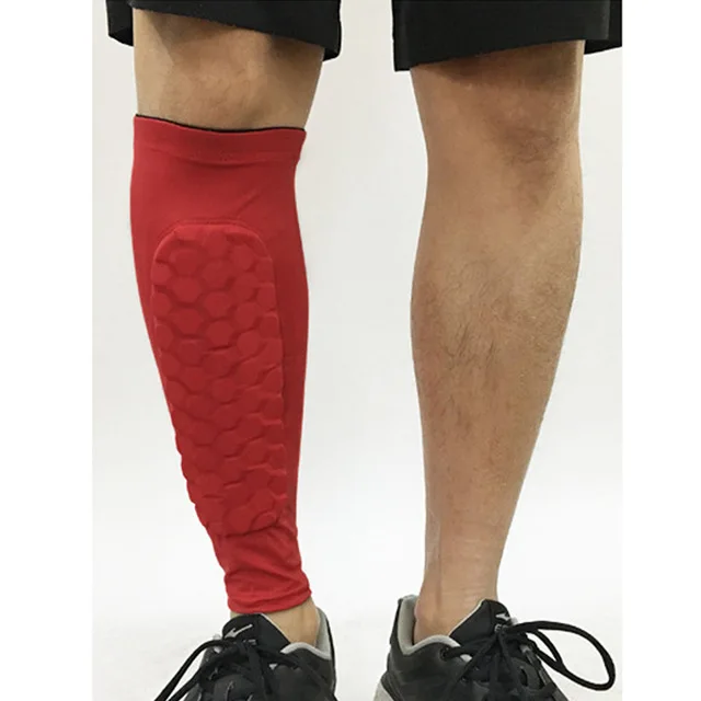 1pcs Honeycomb Shin Guard Professional Football Shields Soccer Legging Shinguards Leg Sleeves Protective Gear Sports Protector - Цвет: Цвет: желтый