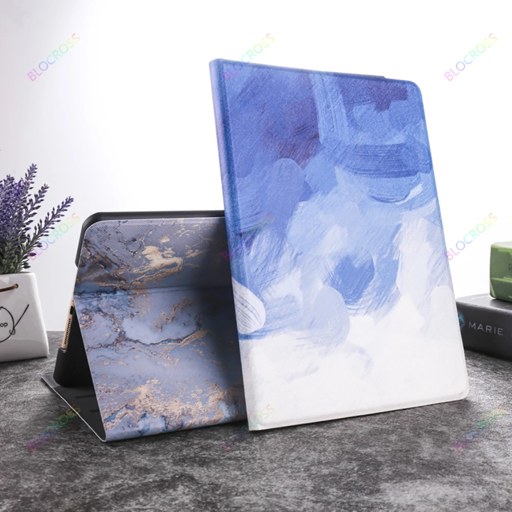 

For IPad Mini 5 Marble Leather Smart Cover for IPad 10.2"(7th/8th Gen)Ultra Slim Folio Soft TPU Back Case with Auto-Sleep/Wake