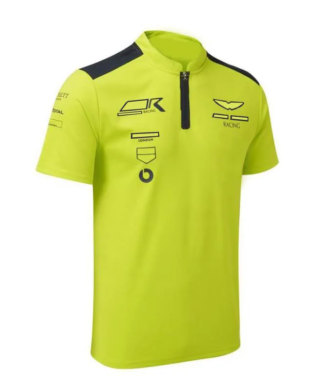 

2021 F1 team Polo shirt short sleeves, polyester quick-drying F1 lapel T-shirt, the same style is customized