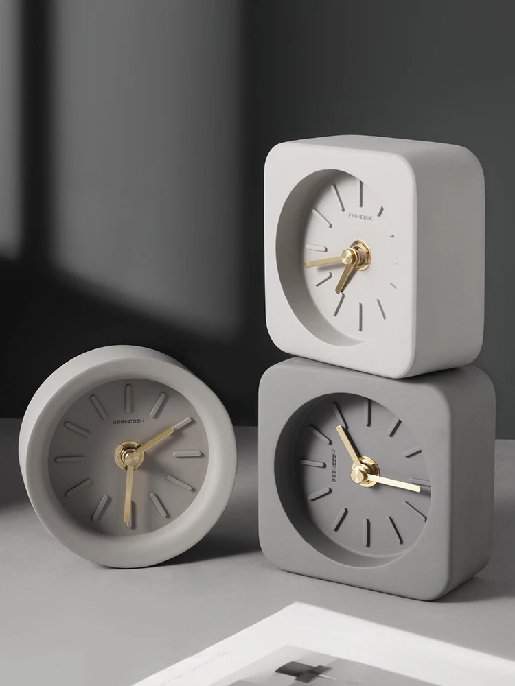 

Minimalist Silent Alarm Clock Nordic Living Room Creative Kids Electronic Alarm Clock Bedroom Despertador Home Decoration DG50ZZ