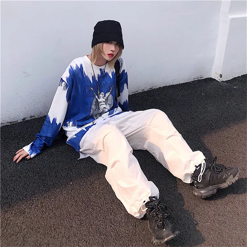 ZSIIBO/Осенняя Новинка ins Свитер с длинными рукавами и принтом в виде ангела для