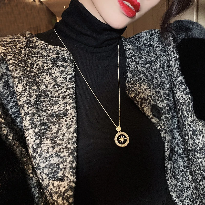

2021 Trendy Star Pendant Long Woman’s Necklaces New Fashion Korean Jewelry Autumn And Winter Party Sweater Decorative Necklace