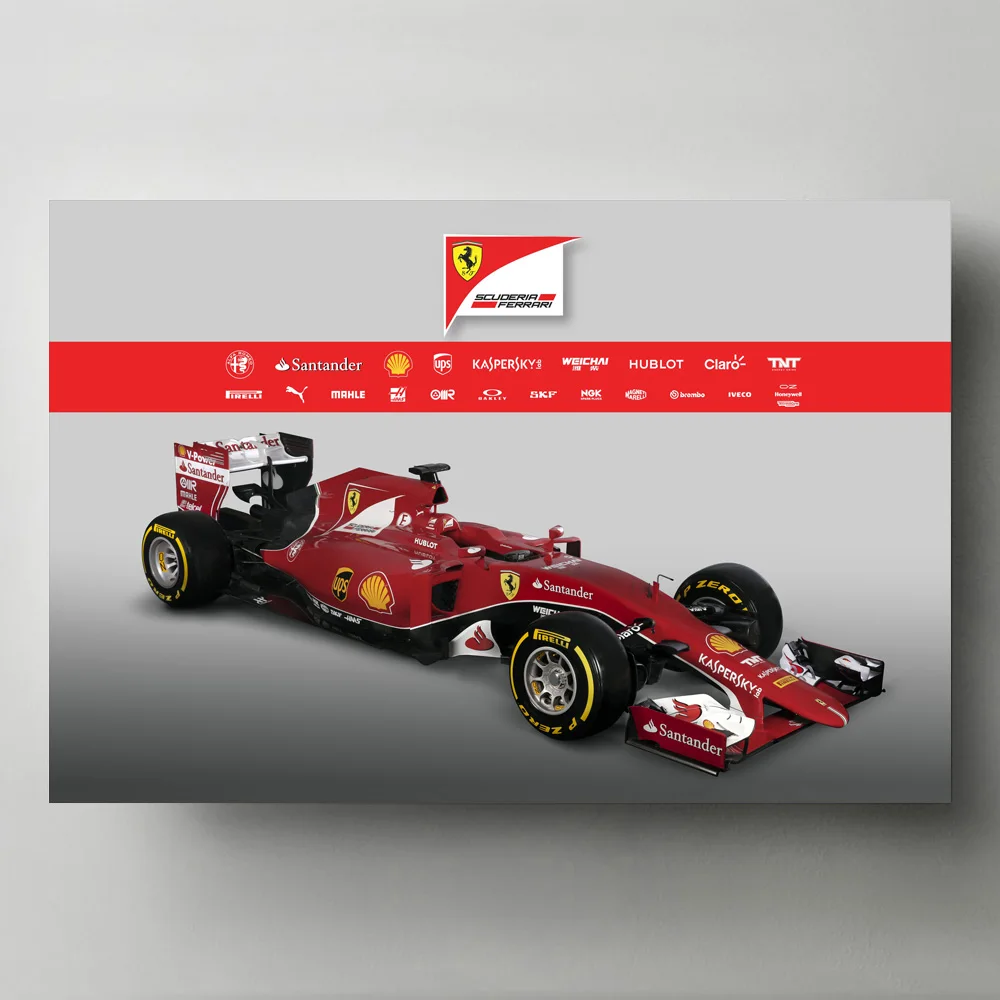 

Formula One Ferraris Racing car vehicle Sport Posters Prints Canvas Wall Art Paintings for Living Room Decor