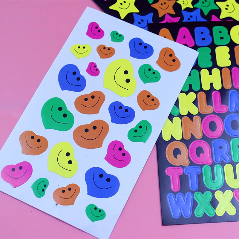 Детская Наклейка с алфавитом в форме сердца милая наклейка для скрапбукинга