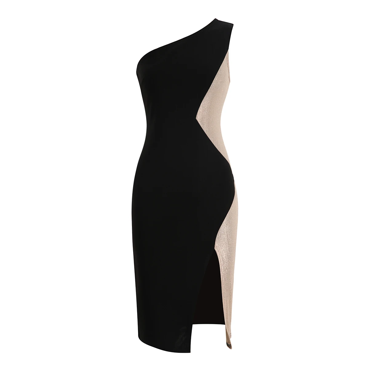 

summer tight dress irregular collar Oblique shoulde slim Color matching korean fashion sexy style office party for women dresses