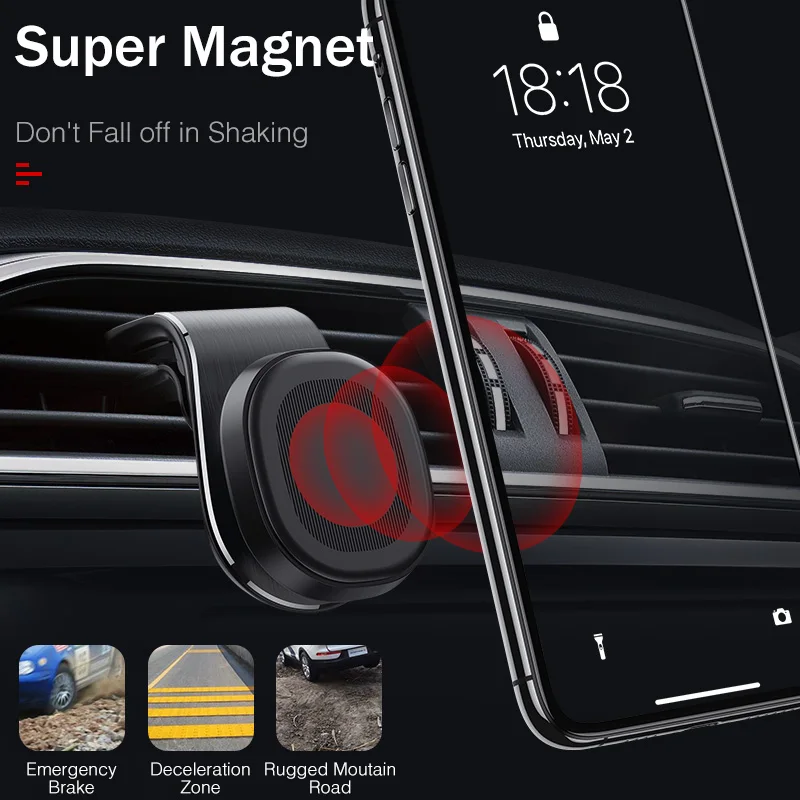 Магнитный автомобильный держатель для телефона iPhone 11 Pro Max вентиляционного