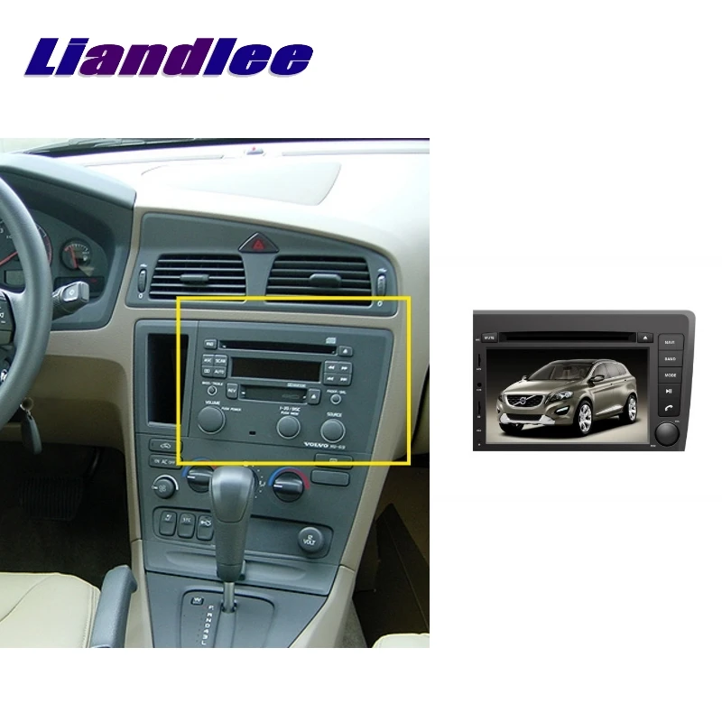 Liandlee для VOLVO S60 V70 2001 ~ 2009 LiisLee Автомобильный мультимедийный ТВ DVD GPS аудио Hi-Fi Радио