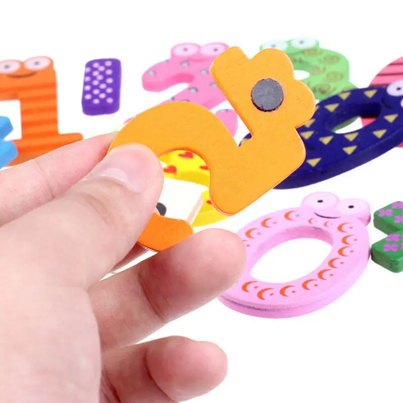 15Pcs/set Wooden Montessori Baby Refrigerator Magnets Figure Stick Child Mathematics Educational Kids Toys for Children Games | Игрушки и