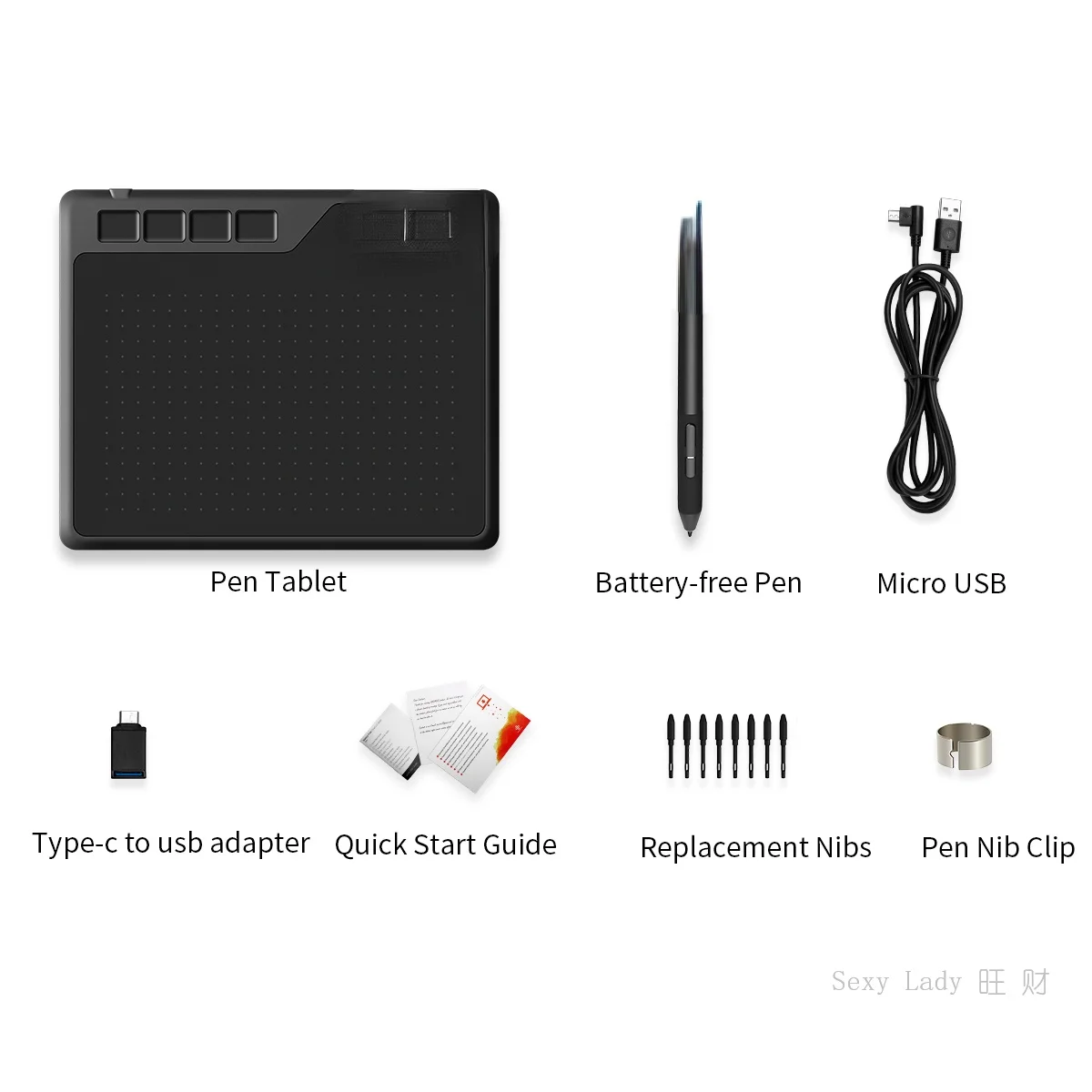 

S620 6.5 x 4 Inches 8192 Level Battery-Free Pen Support Android Windows Mac Digital Graphic Tablet for Drawing & Game OSU