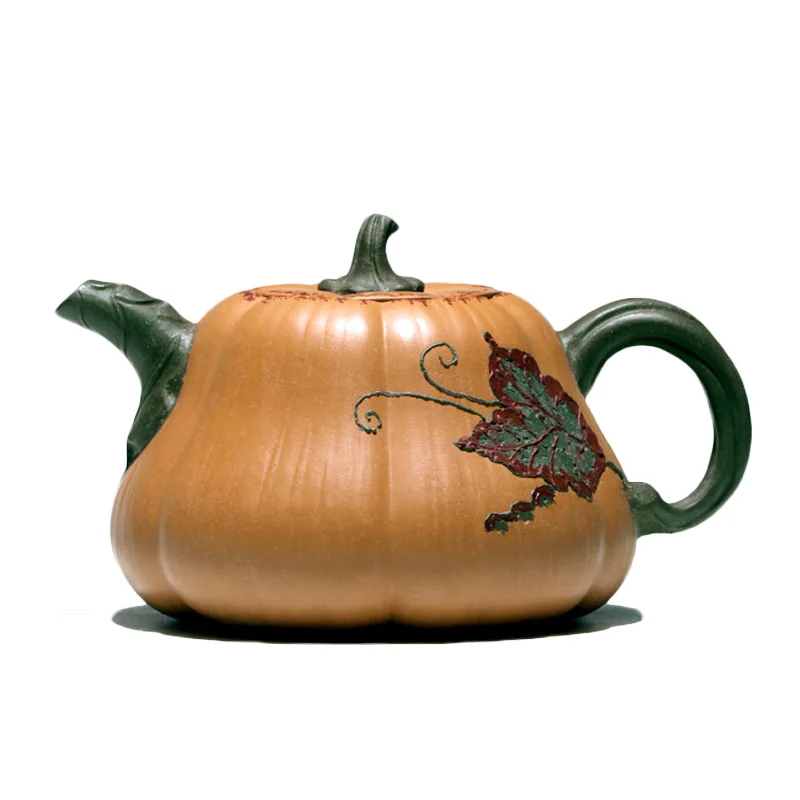 

TaoYuan yixing are recommended by xiao-lu li pure manual undressed ore mud double-color pumpkin pot of 270 cc