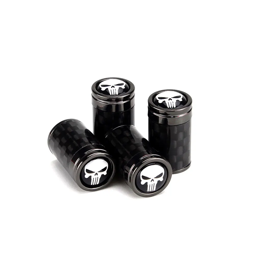 Колпачки для клапанов шин (4 шт./компл.) Медь + углеродное волокно универсальные