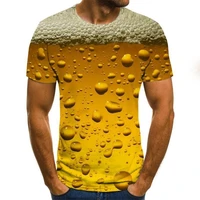mens and womens 3d beer printed t shirt fun short sleeve t shirt mens and womens casual t shirt summer 2021