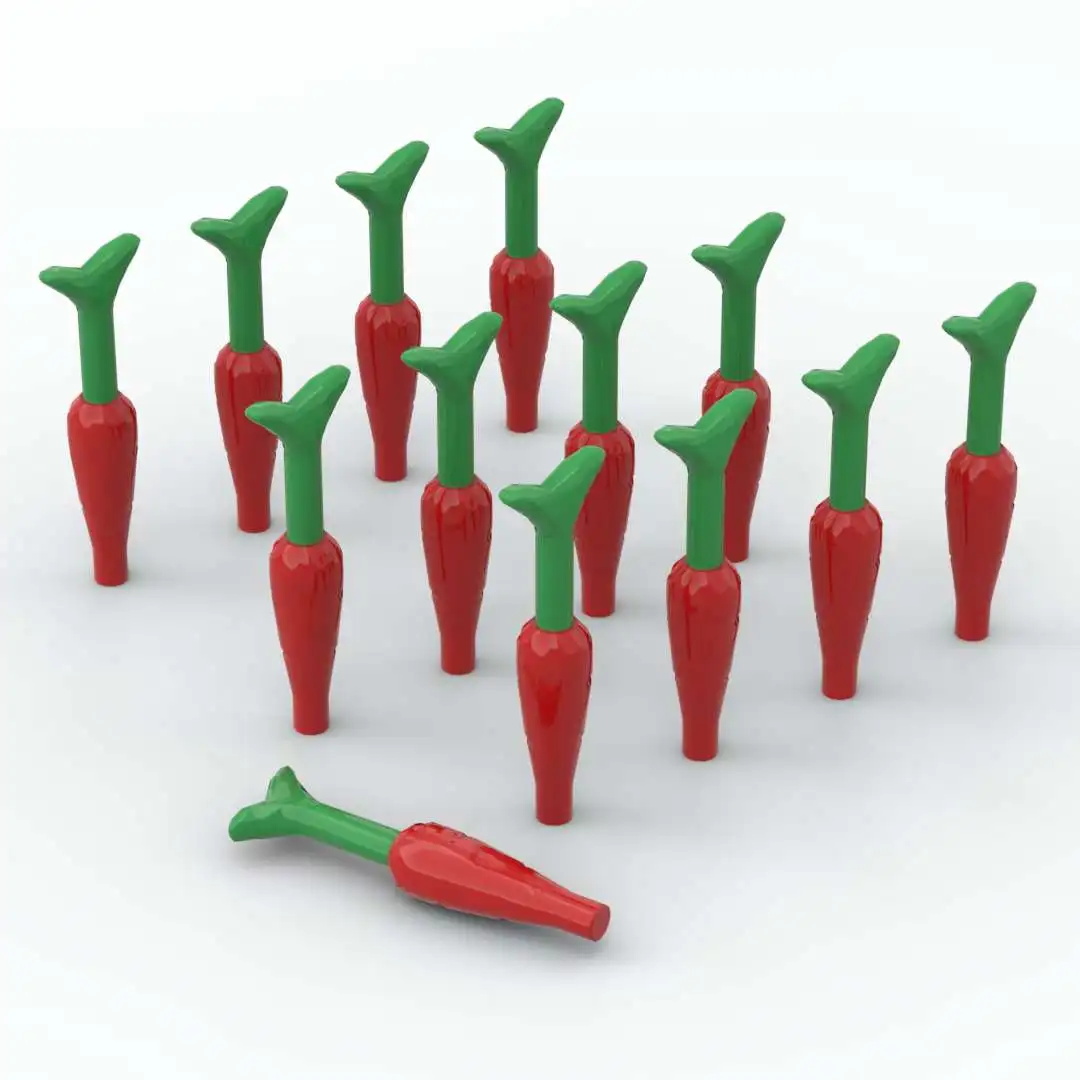 

200pcs/lot DIY Block Toys Food Carrot for Figures Assembles Particles for Children Kids Educational Toys Creative Gifts