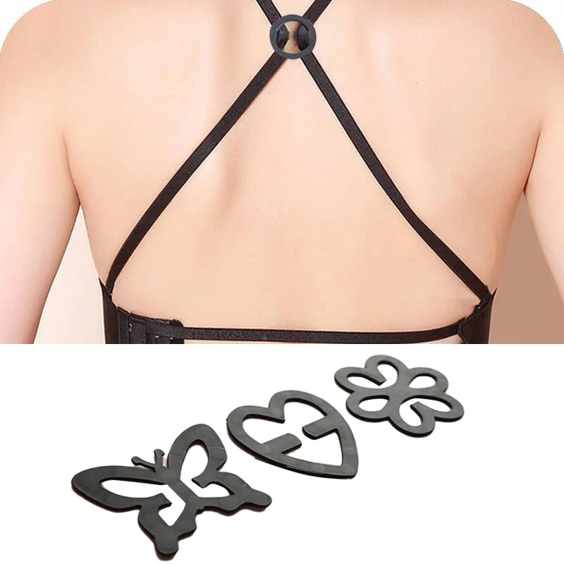 

4pc Invisible Bra Buckle Shadow-Shaped Underwear Buckle Bra Back Intimates Underwear Accessories Clips