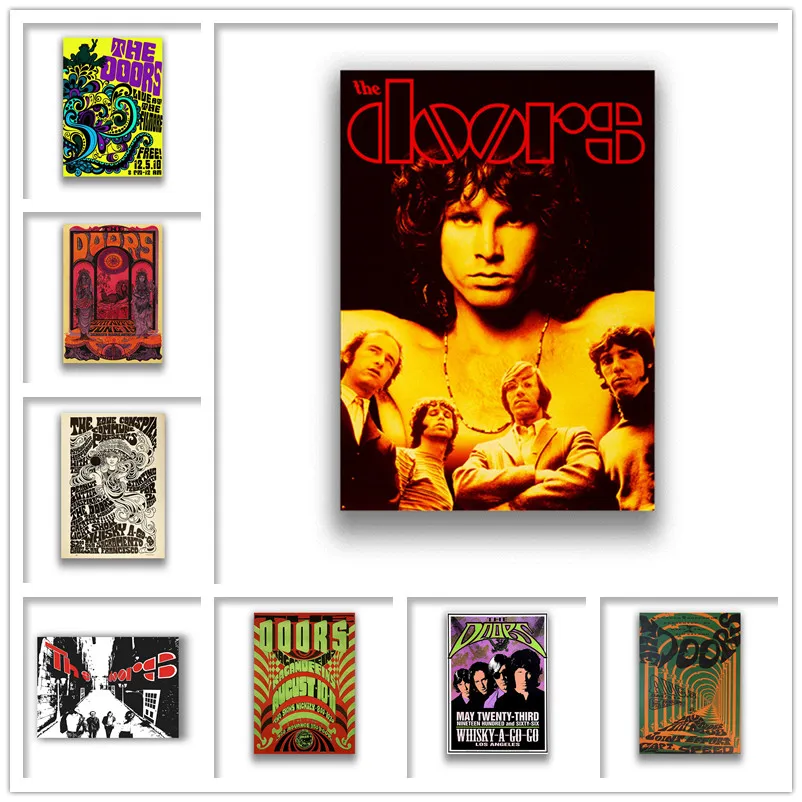 Музыкальная рок постеры наклейки на стену с белым покрытием Бумага украшения